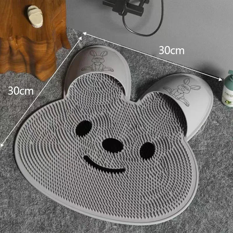 NEW 3 Colors Magic Silicone Massage Foot Mat Bathroom Non-Slip Mat Bath Foot Rubbing Artifact Foot Wash Exfoliating Shower Room Floor Mats ﻿