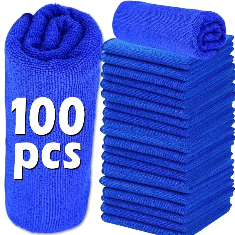 NEW 10/50PCS Set Microfiber Cleaning Cloths Lint Free Microfiber Cleaning Towel Cloths Reusable Cleaning Towels Super Absorbent for Car Window Kitchen Bathroom Cleaning Accessories
