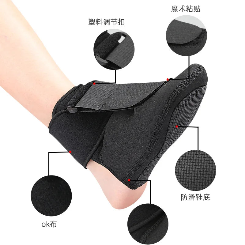 Korean Adjustable Plantar Fasciitis Night Foot Splint Drop Orthotic Brace Elastic Dorsal Night Splint Foot Rehabilitation Stretch Strap Sports Feet Care  Medical Supplies Health Care Products