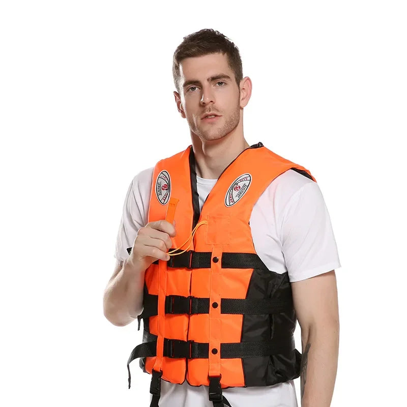 S(25-35Kg) 3XL(100-110Kg) Professional Life Jackets  Swimming Boating Kayaking Canoe Swimming Vest Water Safety Survival Suit Universal  Life Vest Jacket for Adult Children S -XXXL