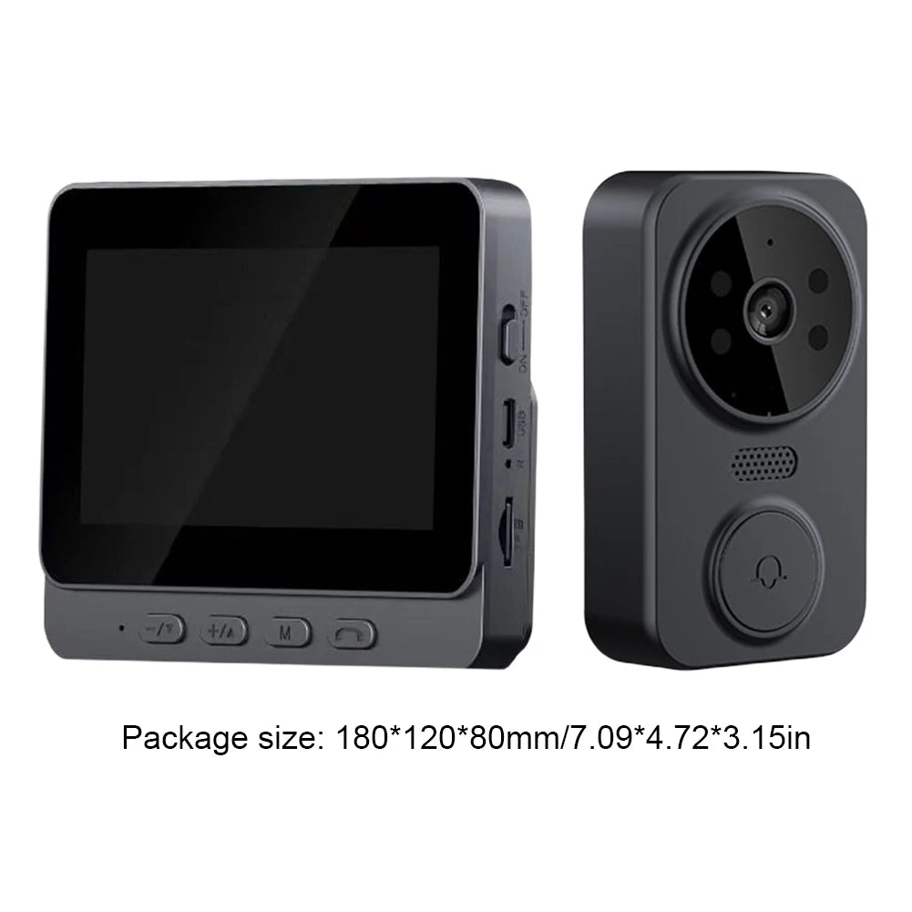 NEW Arrivals High Quality Door Eye Camera System 2.4G Wi-Fi 800mAh Battery Video Intercom Night Vision Door Cameras 4.3 Inch IPS Screen Digital Magic Door Eye Two-Way Intercom Home Security Devices Supplies