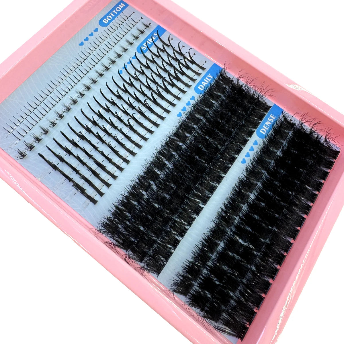 NEW Arrivals 15 Rows Lash Clusters Spikes Eyelash Extensions Spiky Lashes Extension Thick Individual Cluster Lashes with Spikes & Bottom Lashes Women Cosmetic Accessories