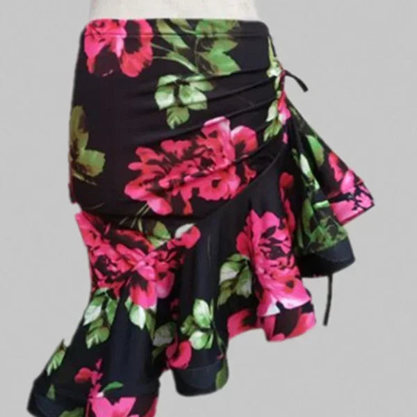 NEW Arrivals S-3XL Leopard  Women Classic Latin Dance Costumes Asymmetrical Ruffle Mermaid Skirt Lady Salsa Cha-cha Tango Rumba Girls Dress Ballroom Competition Dancing Ladies Dresses