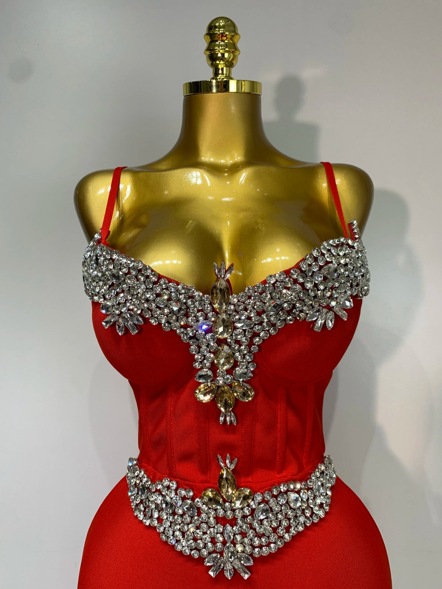 S-XL UK Size Black/Red Color Women Bodycon Bandage Dress Wedding Sexy Backless Luxury Rhinestones Clothes Nightclub Evening Party Birthday Wedding Guest Red Carpet Luxury Maxi Long Dresses