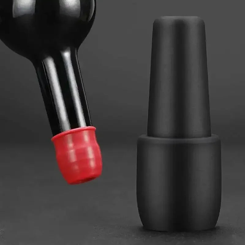 5 PCS Set Silicone Wine Stoppers Flexible Silicone Beverage Bottle Sealer Portable Wine Beer Glass Bottle Sealers Vacuum Keep Fresh Plug Bar Pubs Restaurants Hotels Tools