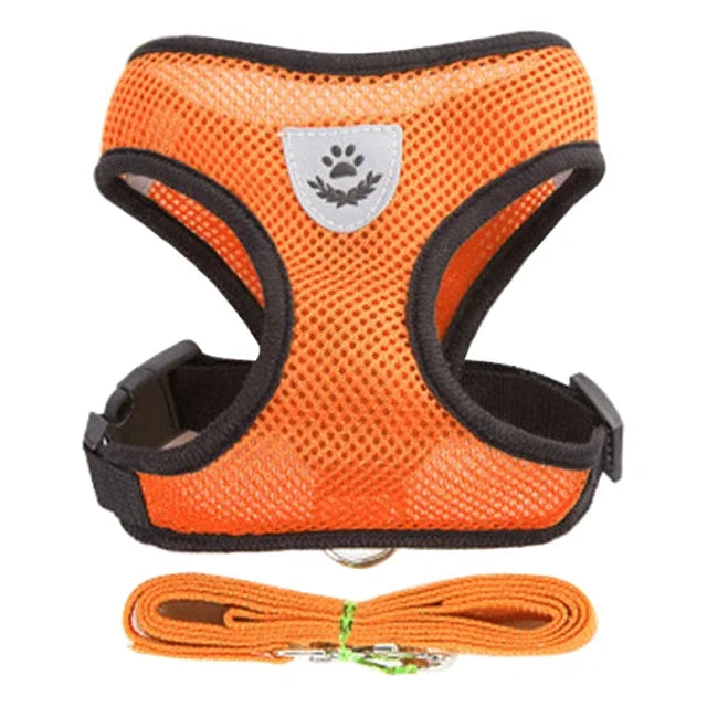 NEW Arrivals S-XL Size Cat Harness Vest Walking Lead Leash For Puppy Dogs Collar Adjustable Mesh Dog Harness For Small Medium Large Pet Accessories