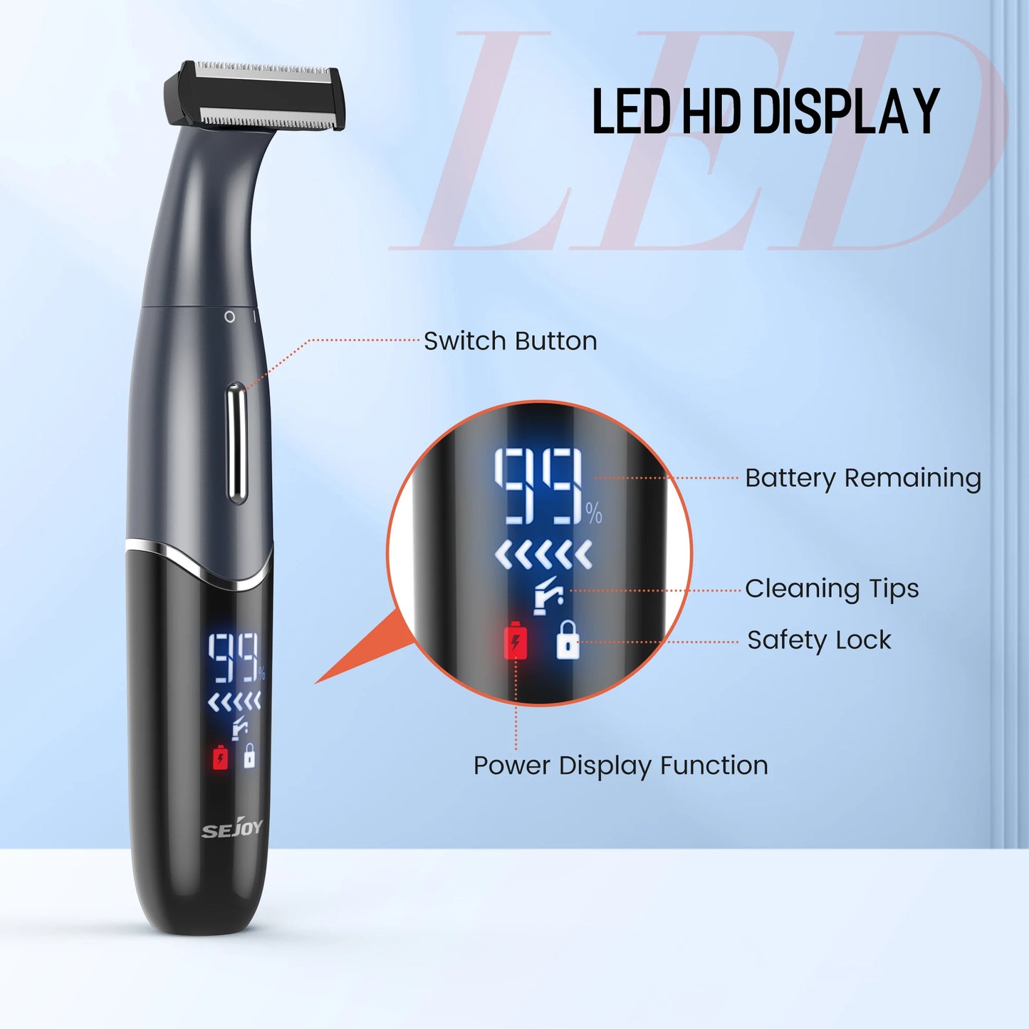 NEW Arrivals 6PCS Set  Body Hair Electric Trimmer Bikini Line Nose Eyebrow Ear Beard Shaver Men & Women Nose Hair Trimmer Eyebrow Razor Portable Body Shaver IPX5 Hair Care Accessories Beauty Salon Supplies