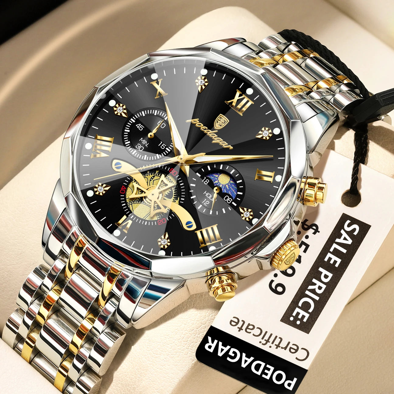 Low Price Sales are Limited Luxury Men Watch Top Original Waterproof Luminous Chronograph 13 Colors Man Wristwatch Stainless Steel Quartz Men's Watches Luxury Gift for Boyfriend Husband