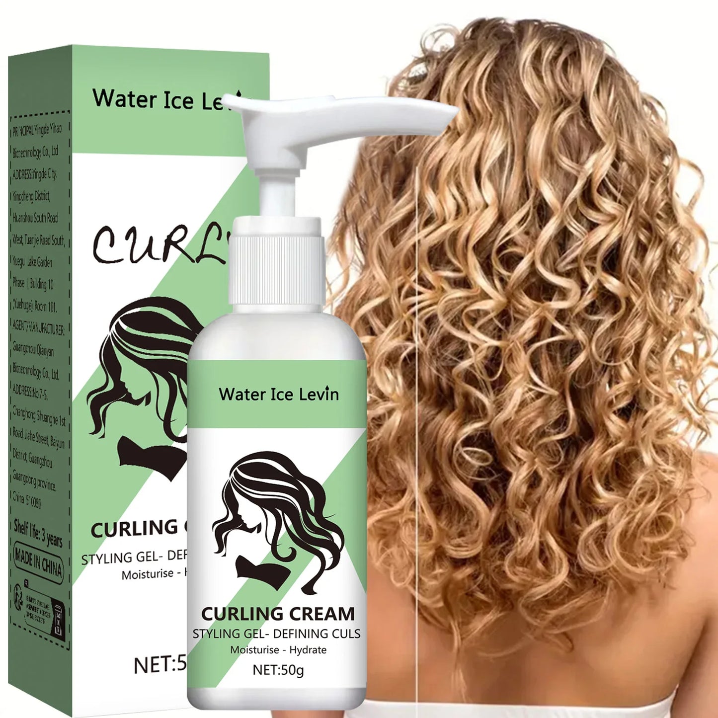 NEW Curly Hair Styling Korean Cream, Moisturizing and Smoothing Formula, Enhances the Elasticity and Shine of Curly Hair, Easy to Set Women Hair Care Accessories