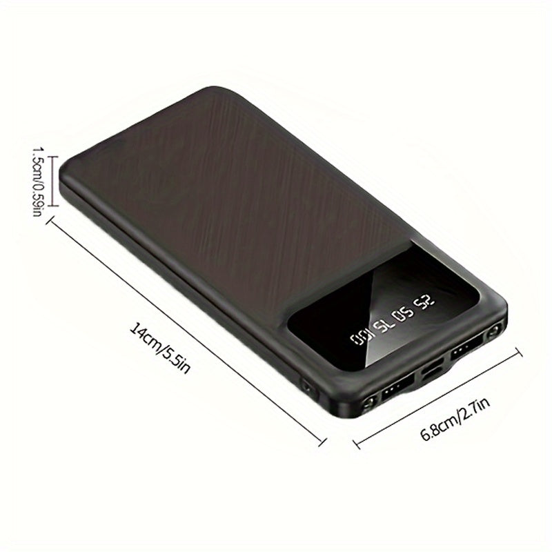 High-Capacity Portable Power Bank with 10000/20000Mah, Ideal for Charging Android Devices And Mobile Phones, Featuring an LED Display, Dual Output Ports, And Available in Various Colors