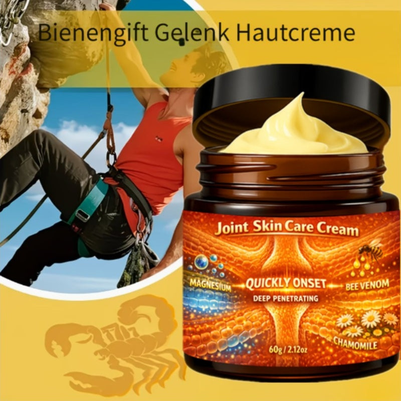 Maximal Joint And Skin Care Pain Relief Cream | Fast-Acting For Runners Gym-Knees, Hands, Feet, Elbows & Shoulders - Natural Formula With Turmeric, Bee Venom, Magnesium, Honey, Retinol, Hyaluronic Acid, Vitamin C, Niacinamide