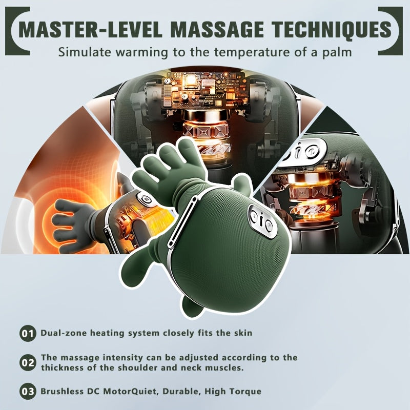 Multi-functional Shoulder And Neck Massager, Full-body Massage Device with Heating Function, Effectively Relieves Fatigue And Relaxes Muscles, Massages Shoulders, Back, And Legs, Comfortable Electric Acupoint Massager, USB Ch