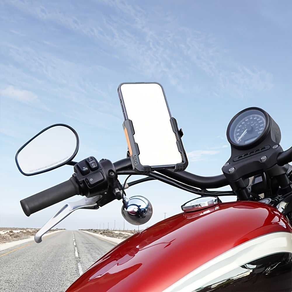 Upgraded Bicycle Phone Holder - Quick Release, 360° Rotation, Suitable for Handlebars of 22-45Mm And Smartphones Ranging from 11.43cm to 17.78cm, Made of Durable Plastic