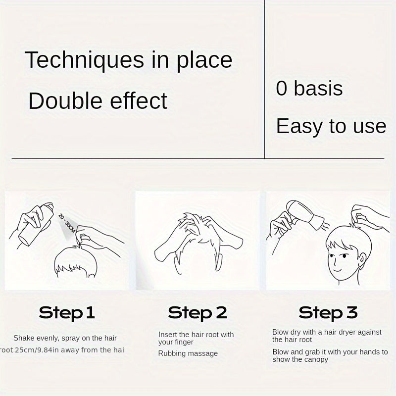 120ml Volumizing Hair Spray - Long-Lasting Strong Fold Styling Base for Men & Women, No-Rinse Formula, Adds Oomph to Roots, Perfect for Lazy Hairstyling, Women Hair Care Accessories