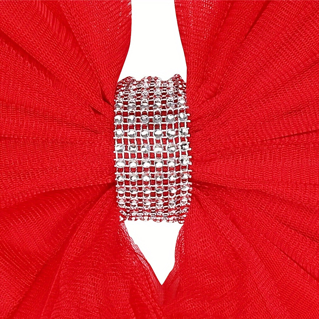 NEW 2D Door Banner, Large Red Polyester Christmas Bow - 80.01cm Festive Front Door Decoration for Holiday & Wedding Celebrations, Easy Hang Design, Home Party, Door Ornament