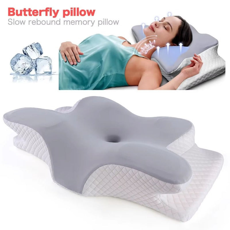 NEW Neck Pillow, Cooling Pillow For Neck Support, Ergonomic Contour Side Sleeper Pillow For Sleeping, Orthopedic Memory Foam Pillows With Pillowcase, Best For Insomniac Massage Pillow