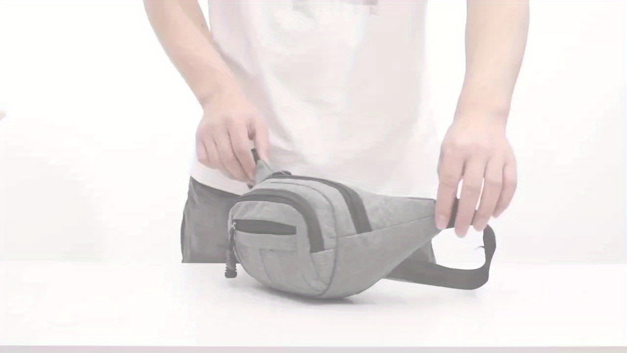 Unisex 6 Colors Waist Bag with Adjustable Strap & 4-Pocket Design - Large Capacity Crossbody Chest Pack, Lightweight & Durable for Cycling, Running, Gym, Travel - Outdoor Gear, Sporty Style, Secure Zipper Closure