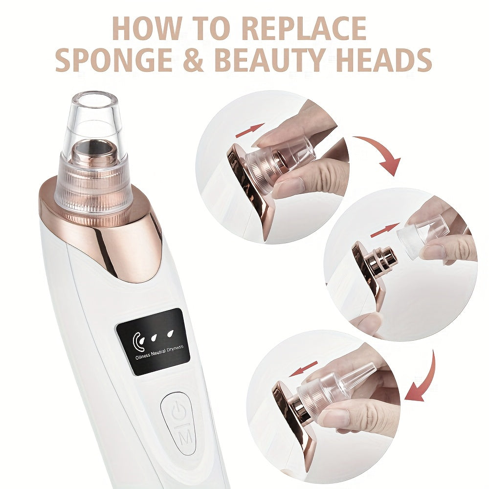 NEW Foreign Trade Edition Home and Travel Electronic USB Charging Facial Beauty Device, Portable Gentle Exfoliation and Dead Skin Removal Tool, Essential Beauty Instrument Women Skin Care Accessories