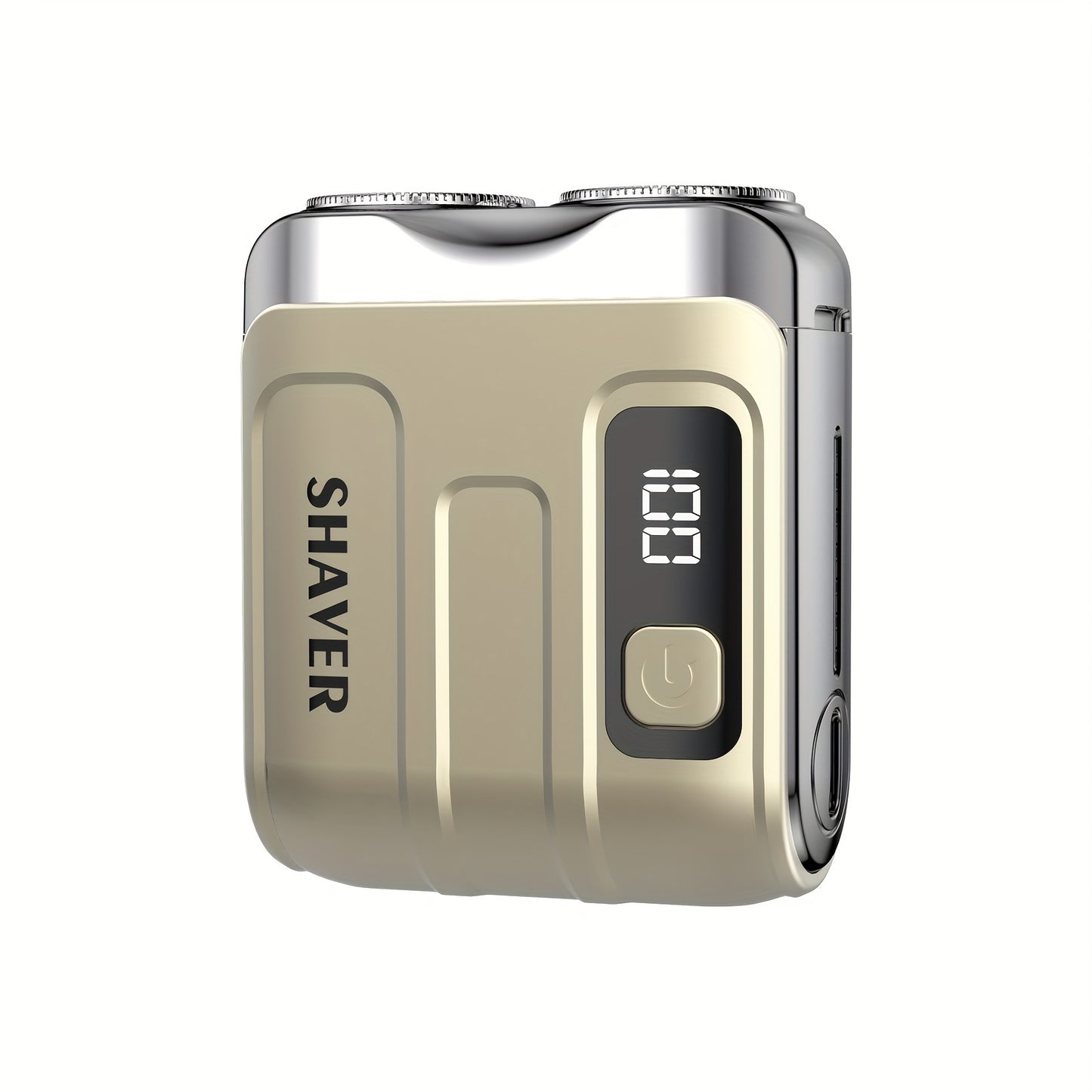 New Upgraded Mini Electric Portable Dual Blade Floating Men's Electric Shaver with Digital Display, Five Color Options, Clean Shaving, USB Charging, Travel Business Trip Hotels Men Grooming Tools