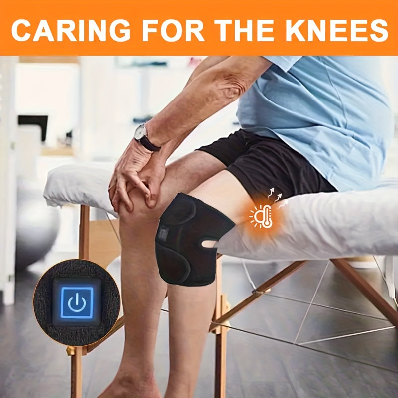 1-2 PCS Set Dual-Head Heated Knee Massager Powered by USB That Offers Warmth And Compression for Joint Support, Making It a Perfect Gift for Seniors for Home Use Or Travel