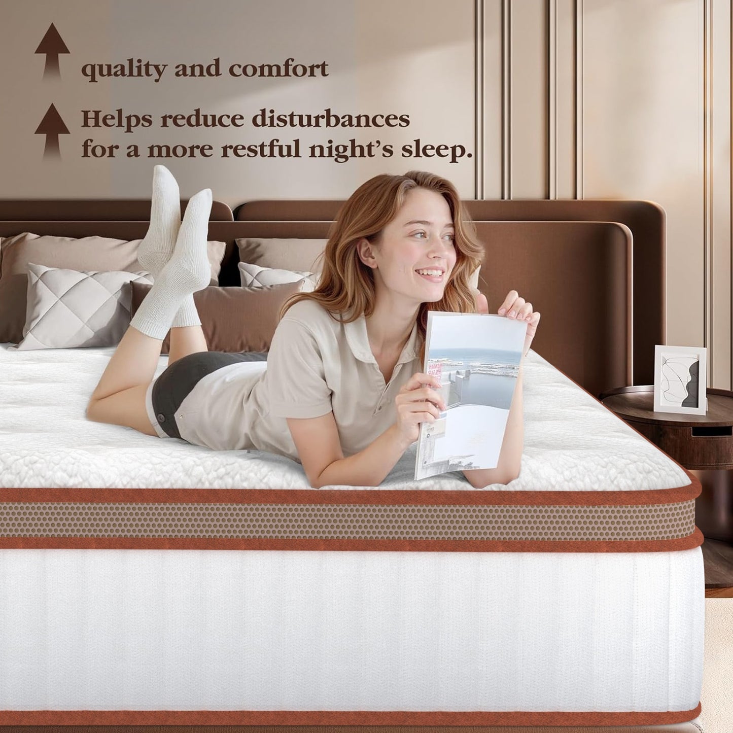 Double Mattress 135x190x28cm 2000+ Pocket Springs & Memory Foam 7-Zone Ortho Support Bamboo Charcoal Layer Motion Reduction Anti-Sag Medium Firm (H3) Box Delivery 200-Night Trial