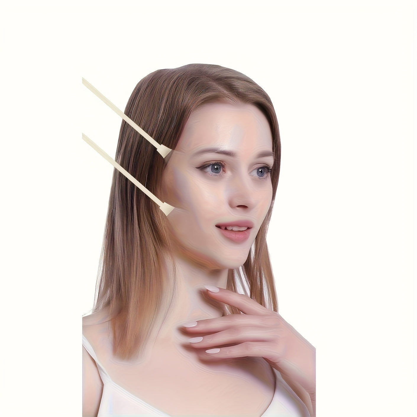 20 PCS Set of Invisible Face Lifting Patches with 4 Adjustable Elastic Bands, Instantly Shape The Neck, Cheeks And Double Chin, Reusable Unscented Light Beige Firming Tape