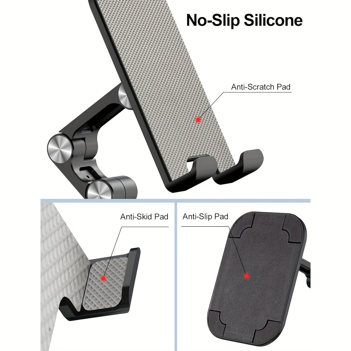 Green/White/Black Color Adjustable And Foldable Pocket Phone Holder for Desks, Suitable for Taller iPhones And Compatible with Smartphones And Tablets Ranging from 11.94cm to 33.02cm