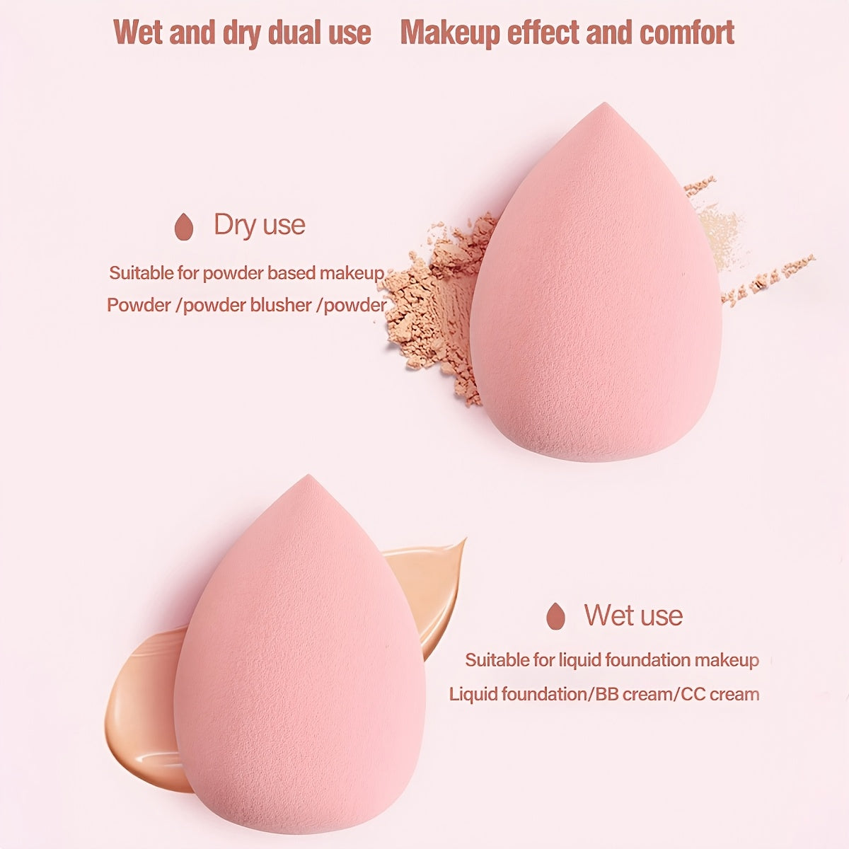 21-40PCS Set Popular Choice of pink makeup kit, the set includes a multi-size soft brush, a variety of makeup eggs, a portable large-capacity travel makeup bag, and a full set of pink Internet celebrity makeup brushes