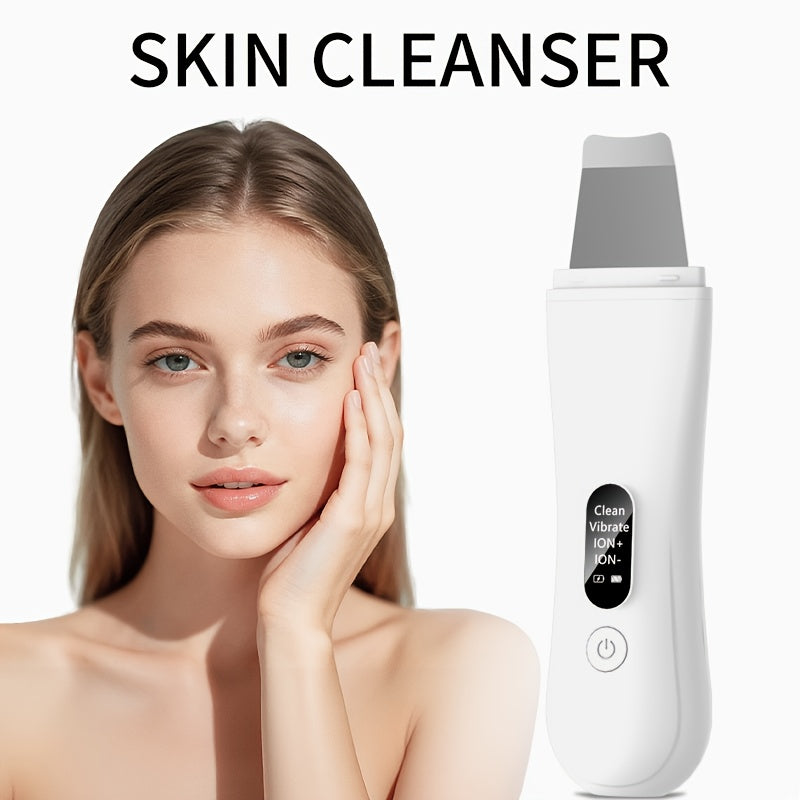 Electronic Deep Cleansing Facial Cleanser Scraper | Pore Cleaner, USB Charging, Rechargeable Lithium-Polymer Battery, Ideal for Valentine's, New Year, and Christmas Gifts.