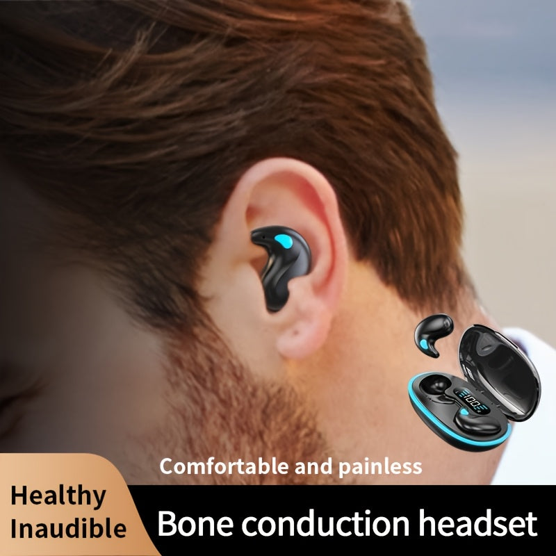 NEW Arrivals Wireless Earphones Feature Painless Wearing for Long Hours, High - Quality Heavy Bass Sound, Cool Lighting, Smart Digital Display, and Long Battery Life, Transparent Canopy.