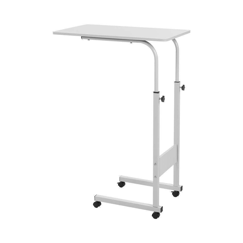 Adjustable Height Movable C-Shaped Laptop Desk, Bedroom Bed Side Table, Breakfast Tray Table, Nursing Dining Table, Study Writing Desk, Mobile Workbench, Sturdy And Durable