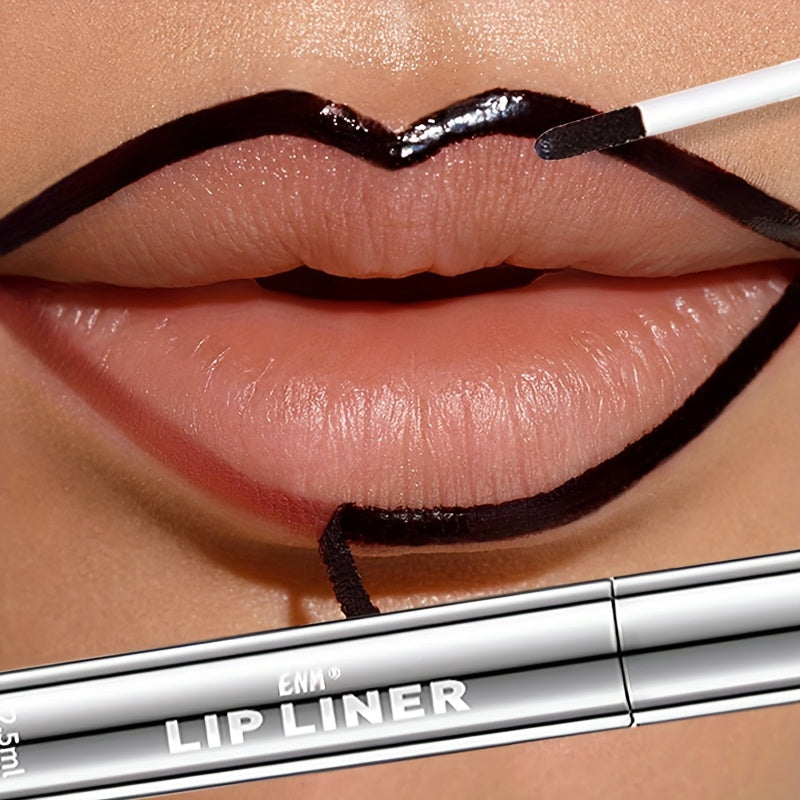 4pcs Set Christmas Gift - Matte -Off Lip Liner, Long-Lasting Waterproof, 4 Shades, Rich Color, Moisturizing & Nourishing, Easy to Apply & Remove, Suitable for All Light Beige Tones, Easy Lip Liner Stickers, Ideal Holiday Gift