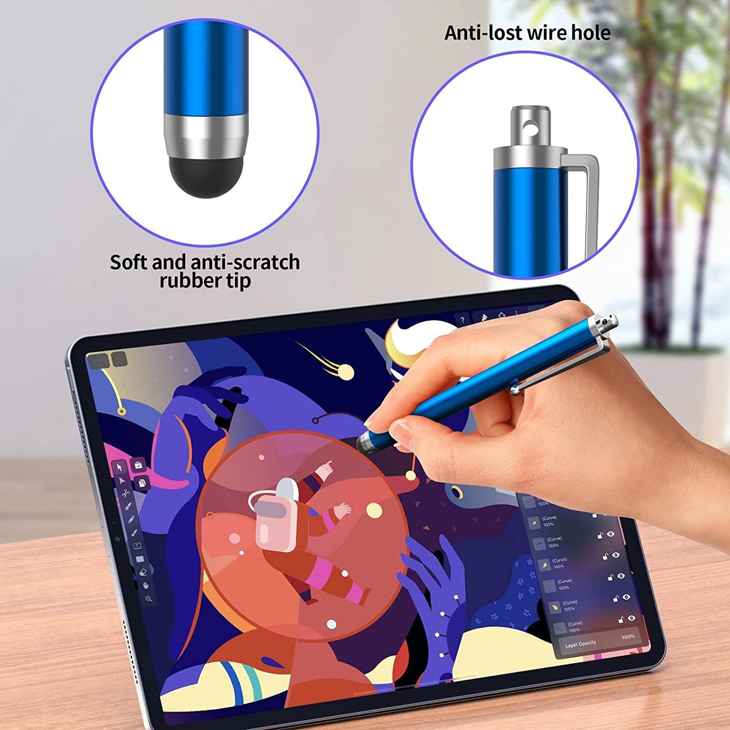 NEW Arrivals 6 Pack Set of Universal Stylus Pens: Compatible with iPad, iPhone, and Samsung Touch Screens Computer Accessories Tools Sets For Home and Office Supplies