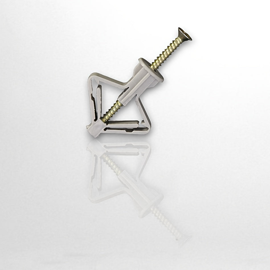 40 PCS Set Drywall Anchor Set Butterfly Anchor Hollow Wall Anchor Plastic Anchor with Screw 40pcs  Anchor + Screws for Drywall Wall Fasteners Home Bathroom Use