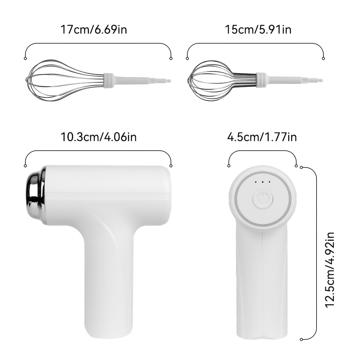 Handheld Electric Eggbeater & Whisk - USB Rechargeable,  Wireless  Portable, Lightweight, Easy-to-Use Hand Mixer for Baking Cakes, Cookies, Muffins - Ideal for Home Bakers & Professionals