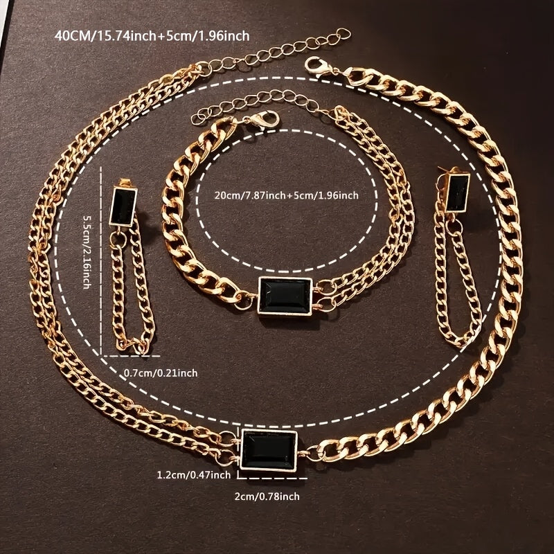 5pcs Set 4 Colors Women' Gorgeous And Fashionable Quartz Watch+ Jewelry Set Valentine's Day, Easter, Ramadan, Wedding, Birthday Party, Christmas Horror, Halloween, Give Friends Gifts Eid Al Adhan