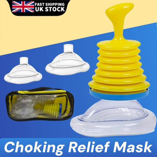 Full Set Children Adults SOS Home Outdoor Travel Emergency Rescue Choking Relief Mask (Ideal for Foreign Object Aspiration) – Home and Travel Emergency Assist Kit Health Care Supplies