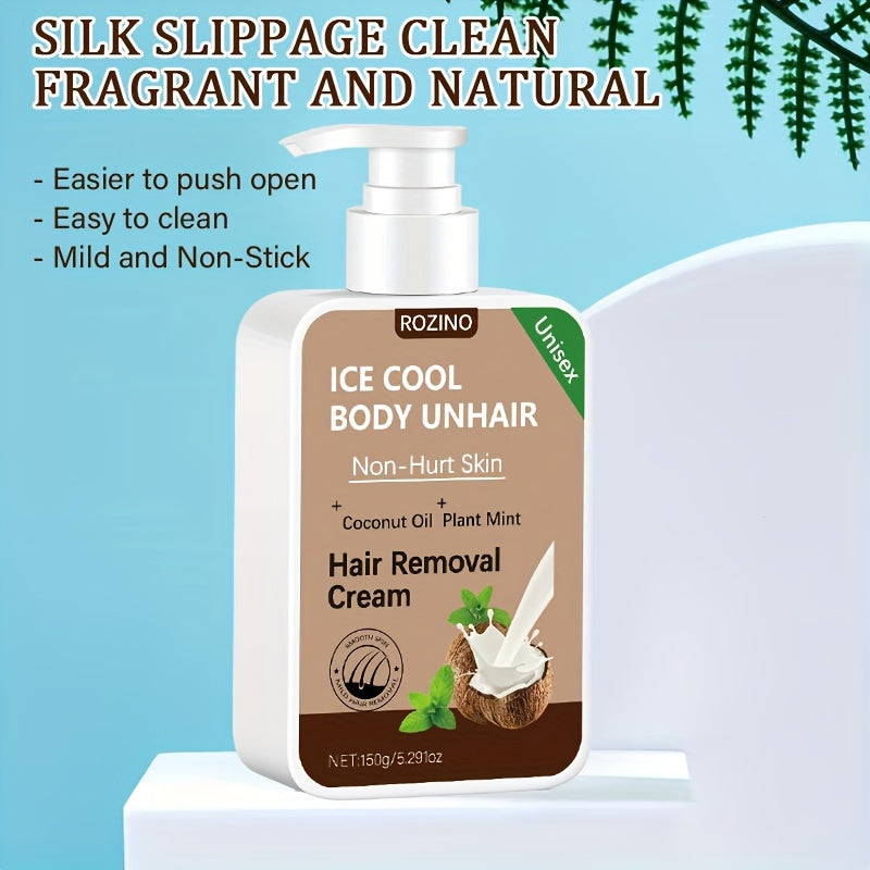 Use Once For, Sustain Smooth 6 Months, Instant Hair Removal, 150G Coconut, Non Irritating to The Skin, Smooth And Residue Free Semi Permanent Hair Removal, Used for Hair Removal on The Face Lips Armpits Legs Arms And Private