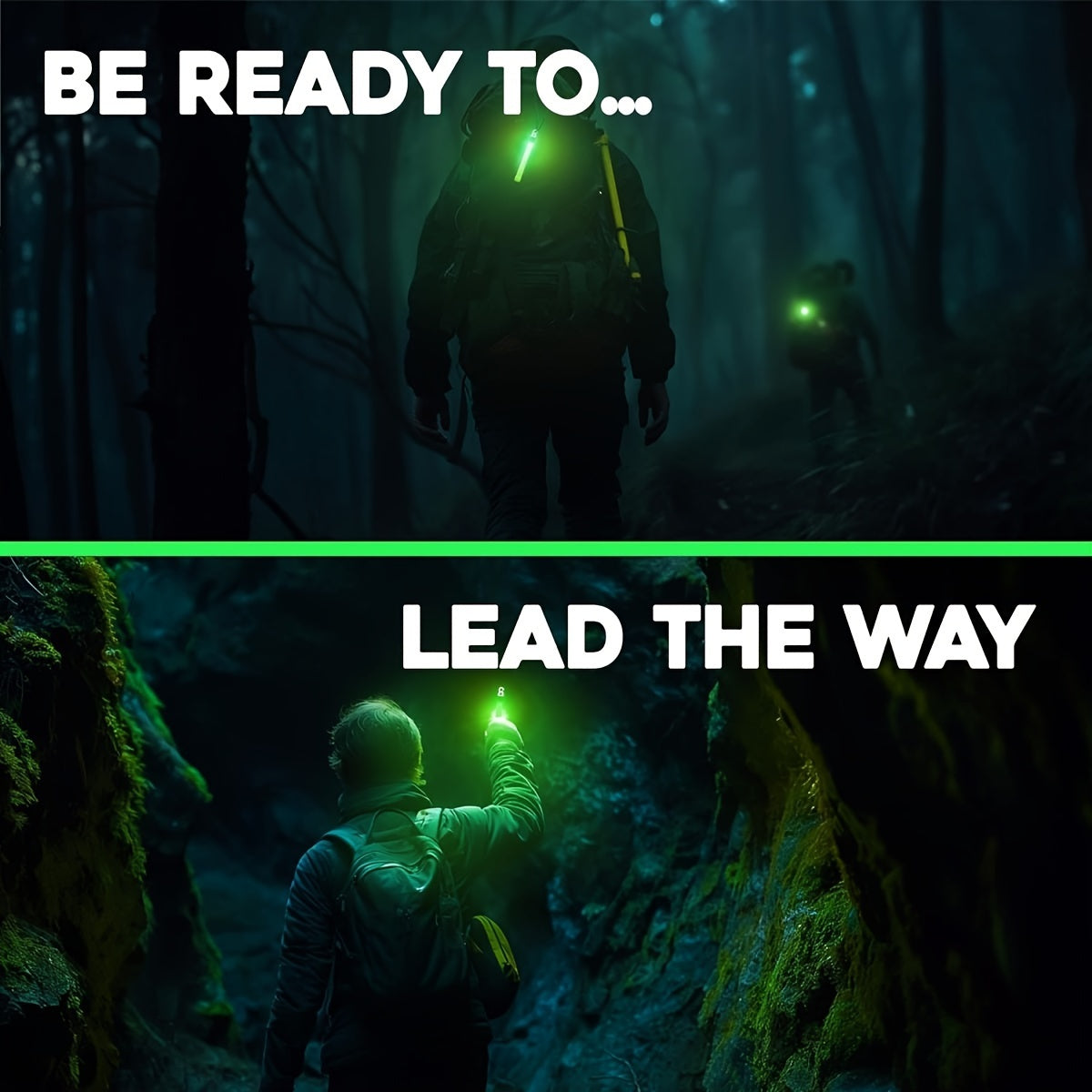 NEW 6 PCS Set 6-Inch Large Green Glow Sticks - Industrial-Grade, 12-Hour Extended Life - Ideal for Camping, Emergencies, Parties & More - Durable Chem Lights, Blackouts Repair No Power Needed, Camping Accessories
