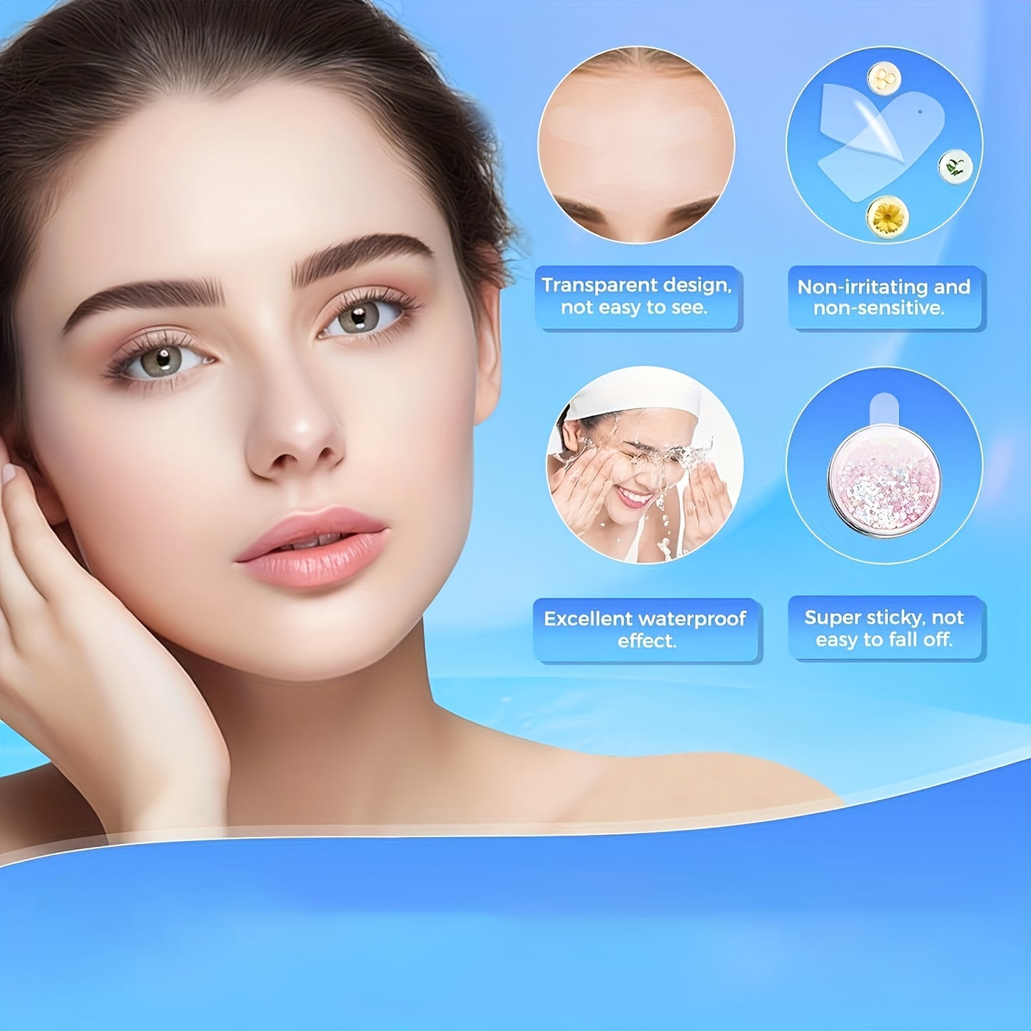 18 PCS A Set of Facial Tape And Bandages, Featuring Invisible Facial Tape, Along with 4 Adjustable Straps, Suitable for The Neck, Jawline, And Double Chin Area, Reusable And Unscented.