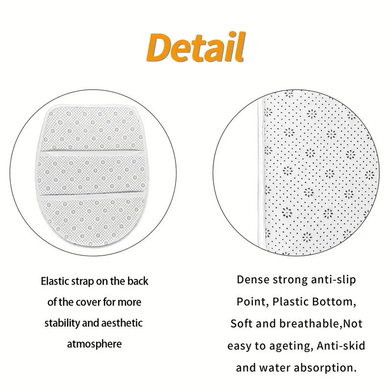 3 PCS Set Old Stone Well Pattern Plush Flannel Non-Slip Toilet Mat | Absorbent, Washable, Decorative, Realistic 3D Illusion for Bath, Home Accents, Entrance, Kitchen, Living Room