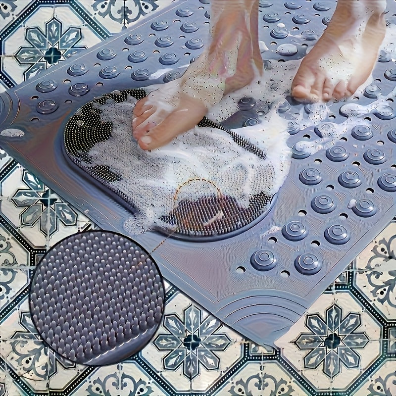 Non-Slip Massage Shower Green Mat, Safety Pad for The Bathroom - Rectangular Shower Mat And Bathroom Non-Slip Pad, a Must-Have for Home Bathroom Accessories