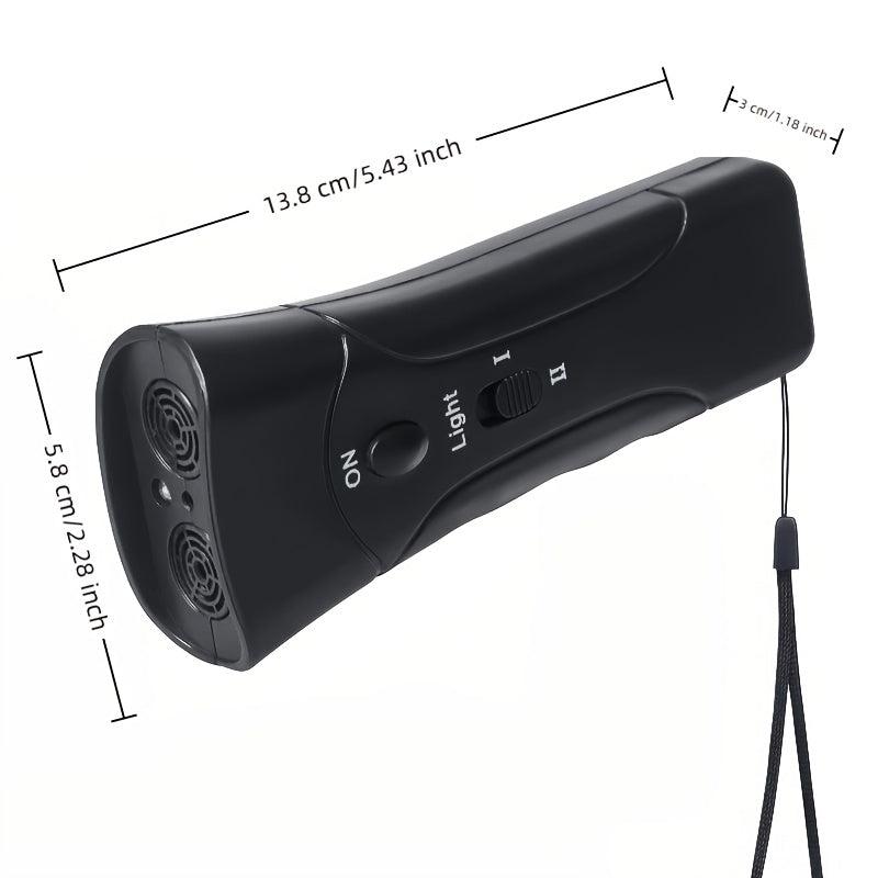 New Ultrasonic Anti-Barking Device, Dog Barking Control Device. Use 9V Square Battery (Excluding Battery) for Simple Use, 22KHz-28KHz Safe and Humane Sound Wave Technology, Effective Range 1-8 Meters. Portable Anti-Barking De