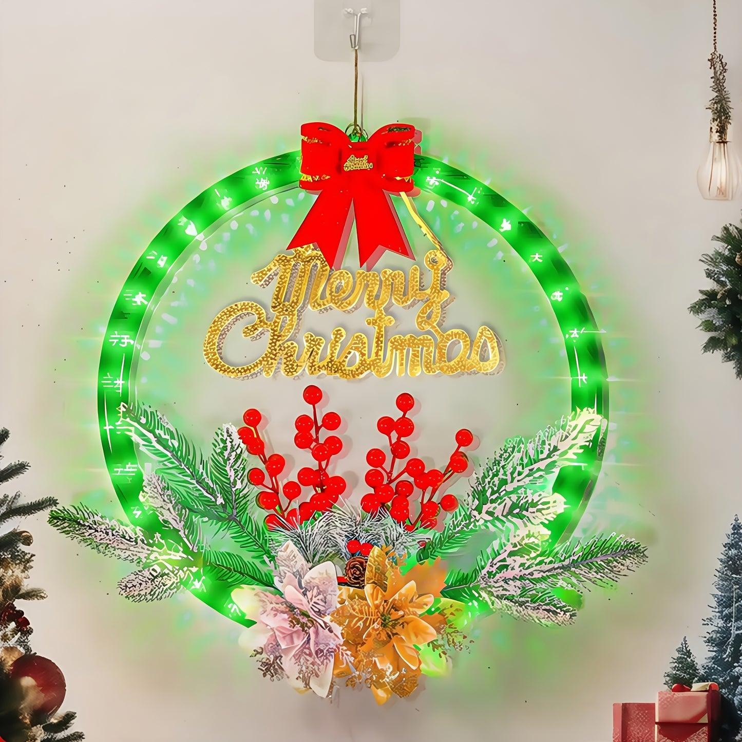 New DIY Christmas Sign with 8 Light Flashing Functions & Timer - Multifunctional LED Holiday Decorations, Retro/Modern Neon "Merry Christmas" Marquee Lights for Festive Gifts and Home Décor (IP44 Splashproof)