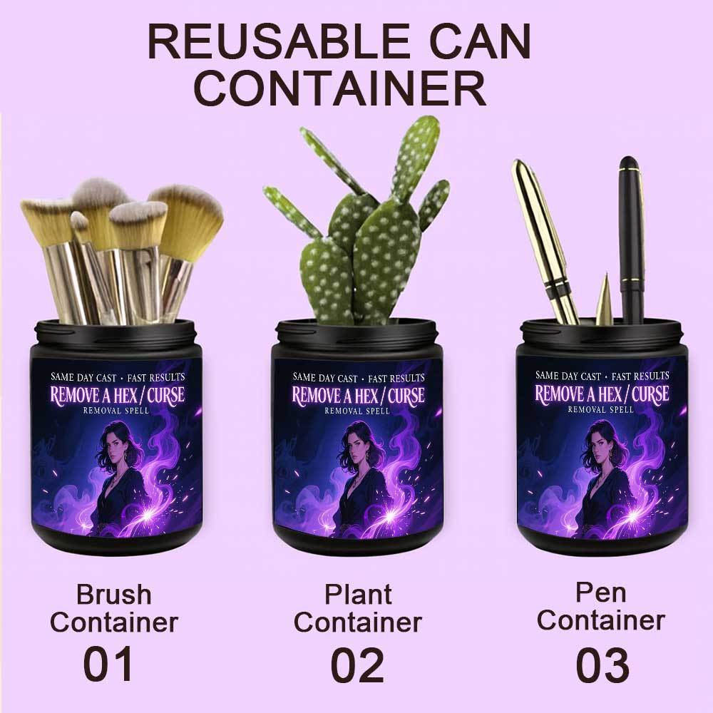 Curse Witchcraft Breaking Spell Candle - Remove Bad Energy & Hex Removal Ritual, Long-Lasting Soy Wax Magic Jar with Lavender Scent, & Rebound Spell for s, Witchcraft Gift for Women/Men (Halloween, Christmas, New Year) - Use
