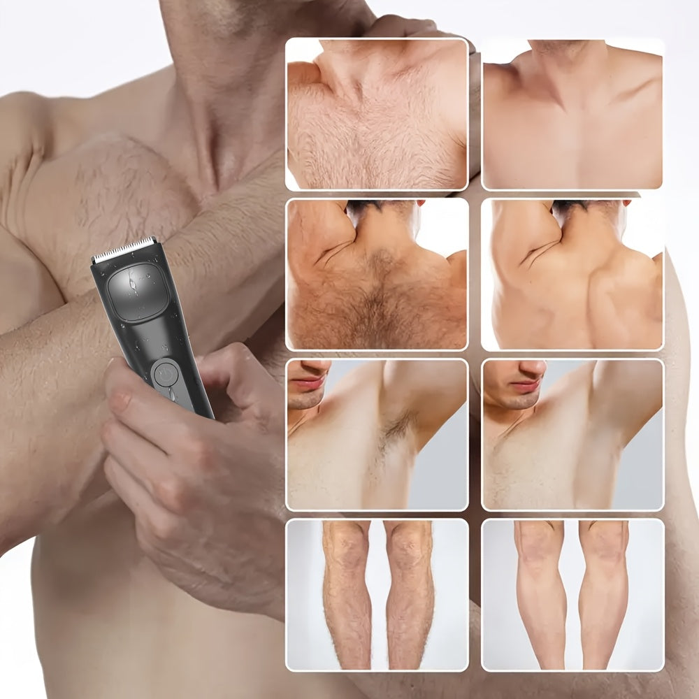 Men's And Women's Groin And Body Hair Trimmer, Electric Ball Trimmer, Public Grooming Tool, Comes with 2 Guard Attachments, Ceramic Blade Head, Wet And Dry Shaver, - USB Rechargeable Electric Razor, Hair Clipper, Hair Scissor