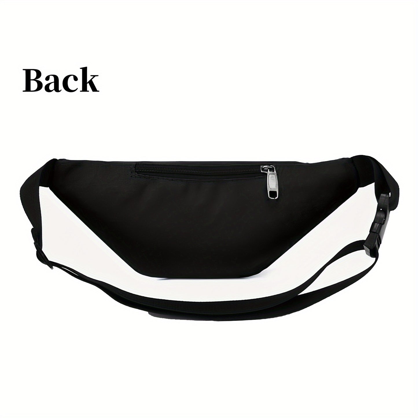Illuminati Eye Magic Triangular Secret Society Waist Bag - Adjustable, Shoulder Bag for Men & Women - Perfect for Hiking, Running & Cycling - Black Oxford Fabric with White Geometric Design, Running Belt Bag | Mystical Design