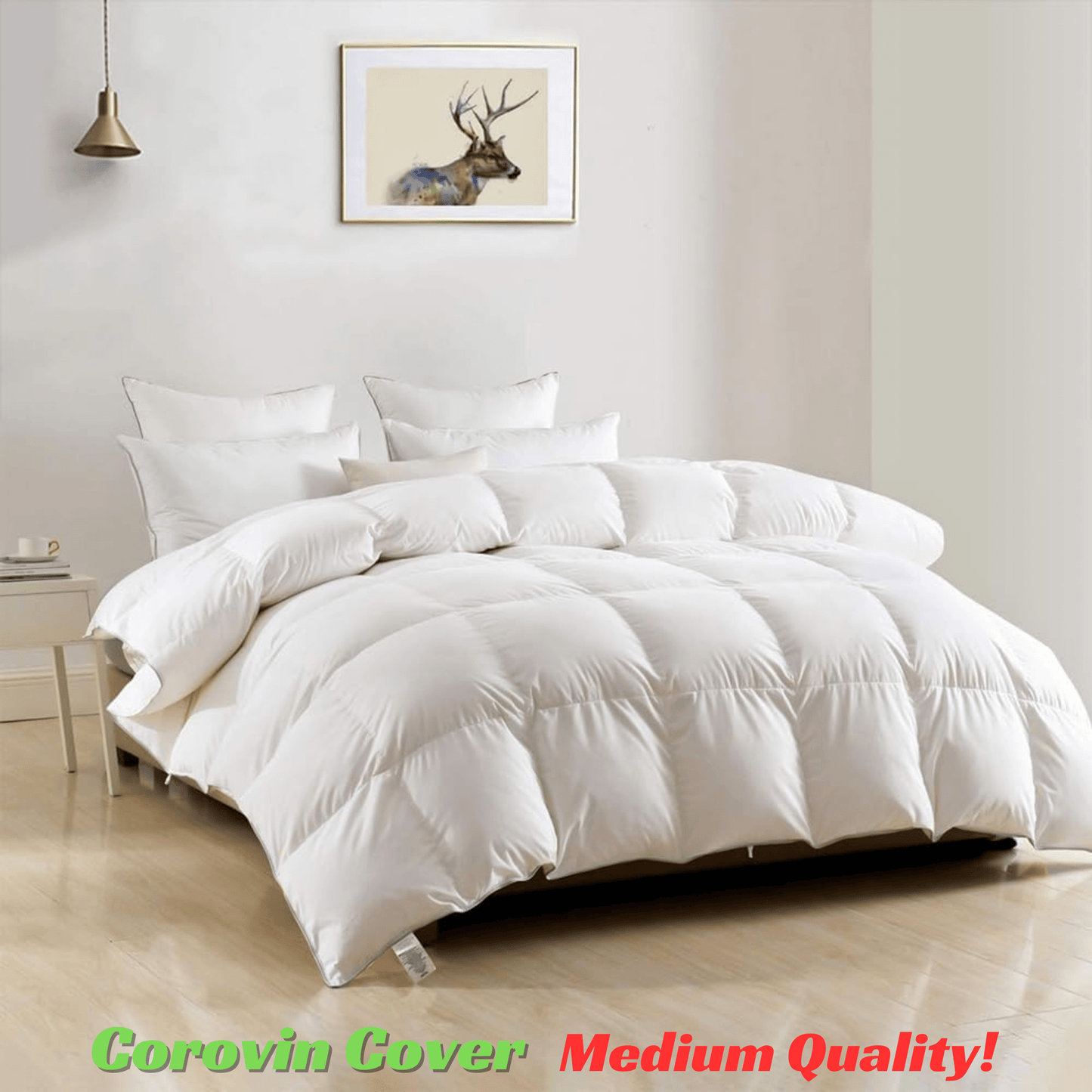 15 Tog King Size Duvet All Season Comforter Made in UK Cover, Lightweight Skin Friendly Quilt, Down Alternative Ultra-Soft Plush Breathable Duvet Set Home Bedding Supplies