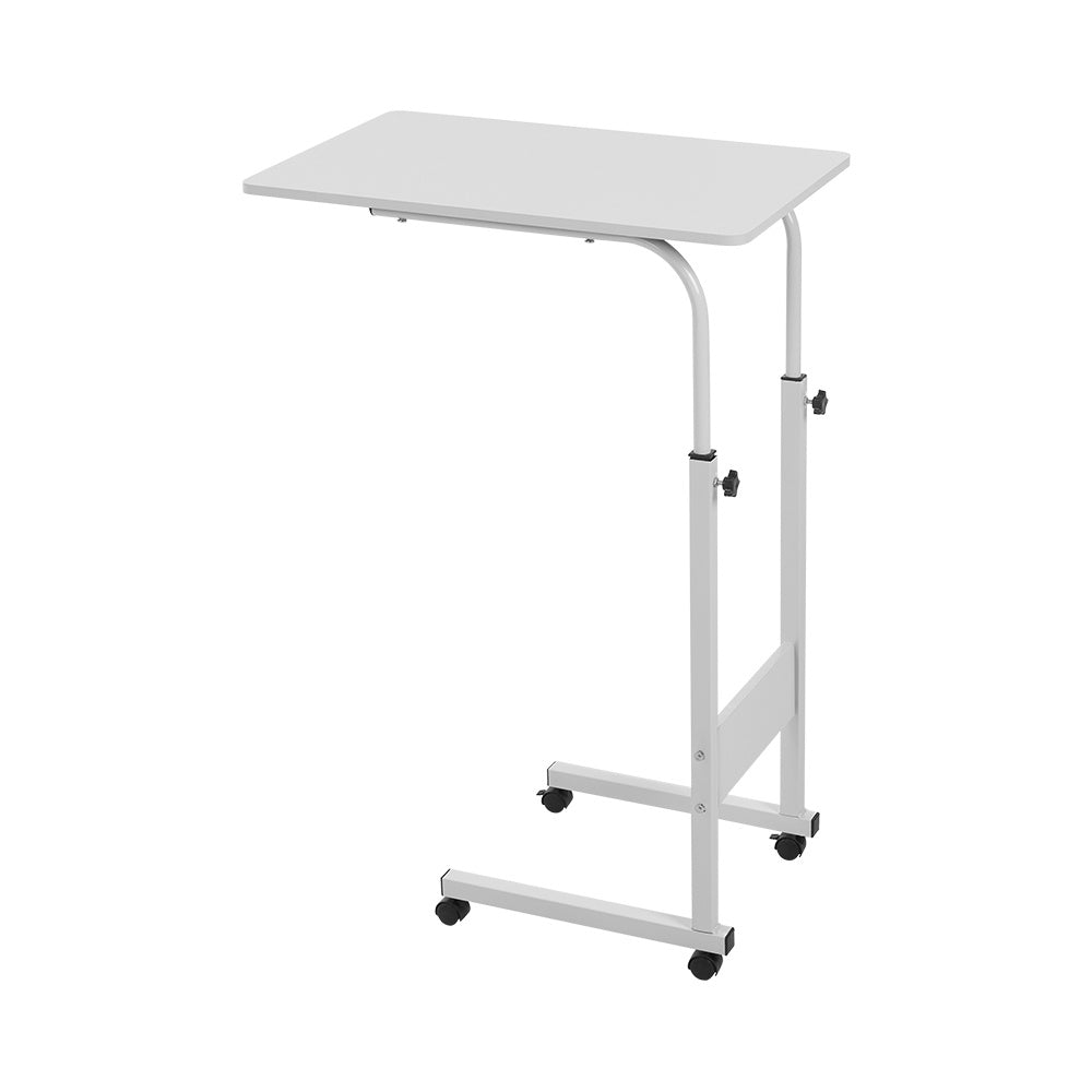 Adjustable Height Movable C-Shaped Laptop Desk, Bedroom Bed Side Table, Breakfast Tray Table, Nursing Dining Table, Study Writing Desk, Mobile Workbench, Sturdy And Durable