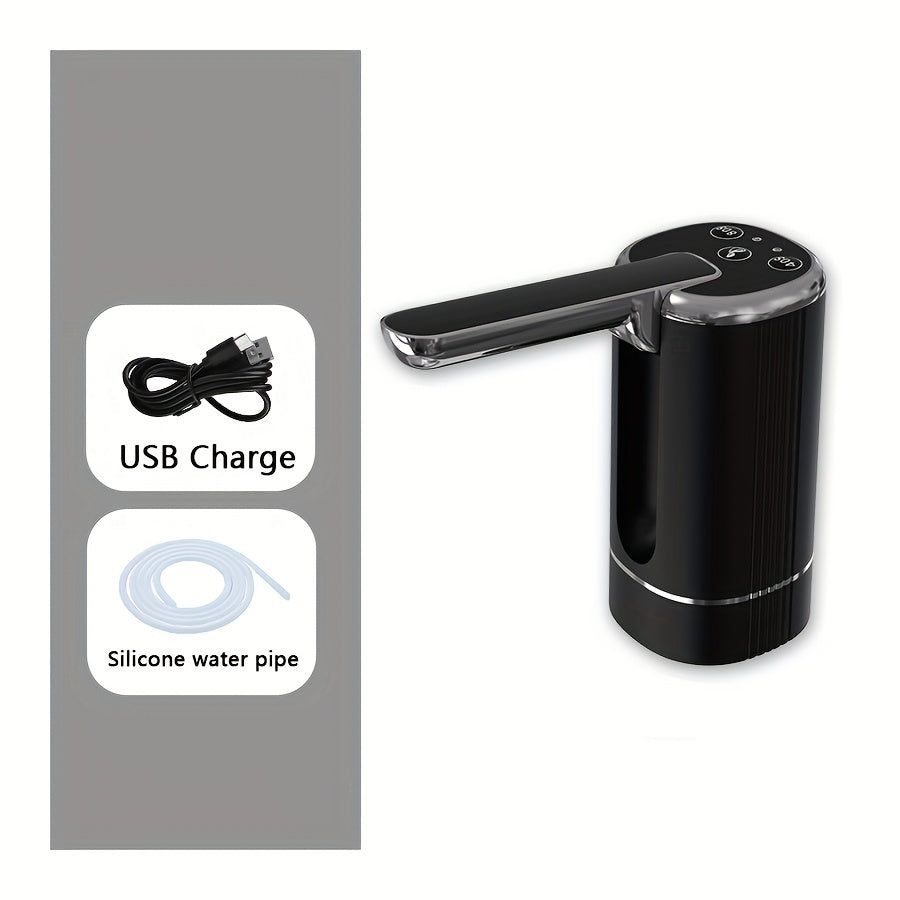 Outdoor Travel Camping Beach Electric Universal Water-Bottle Pump Dispenser 5-Gallon: KT077 Foldable Automatic Water Bottle Pump, Portable Electric Drinking Water Pump USB Charging 3.79-18.93 L Water Bottle Switch